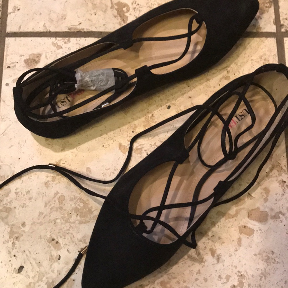 Lace-Up Ballet Flats